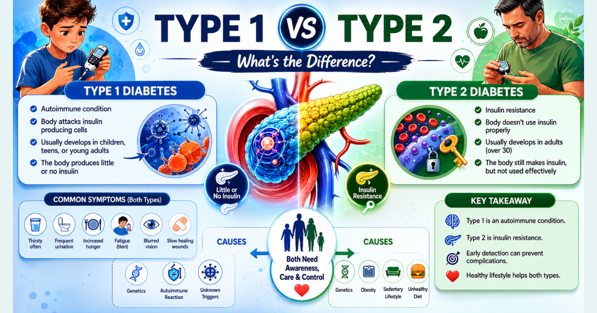 Type 1 vs Type 2 Diabetes type 1 vs type 2 diabetes